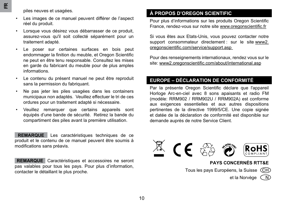 Oregon Scientific RRM902 User Manual | Page 43 / 84