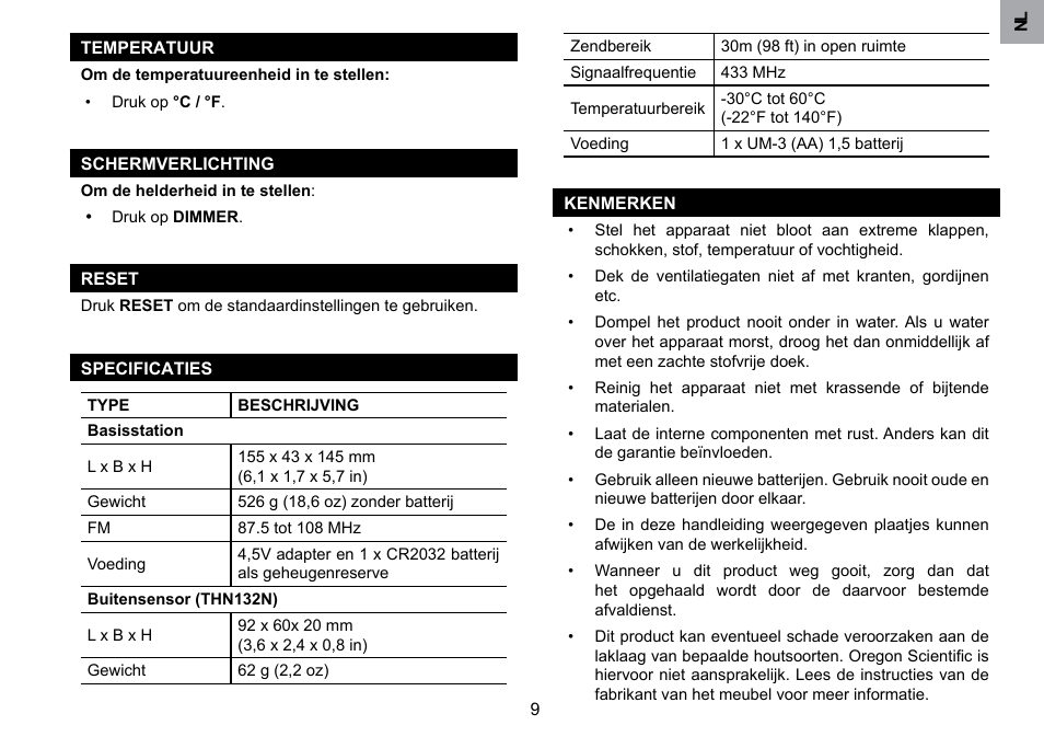 Oregon Scientific RRM902 User Manual | Page 62 / 84