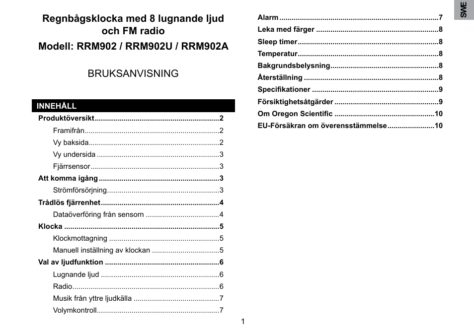 Oregon Scientific RRM902 User Manual | Page 74 / 84