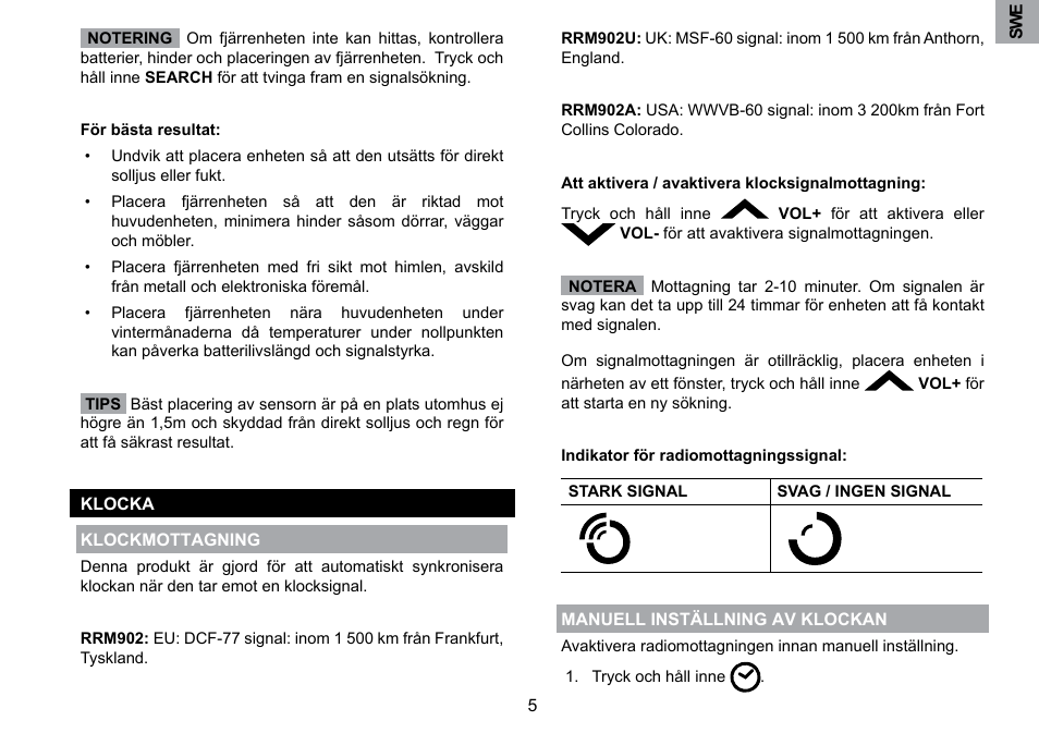 Oregon Scientific RRM902 User Manual | Page 78 / 84