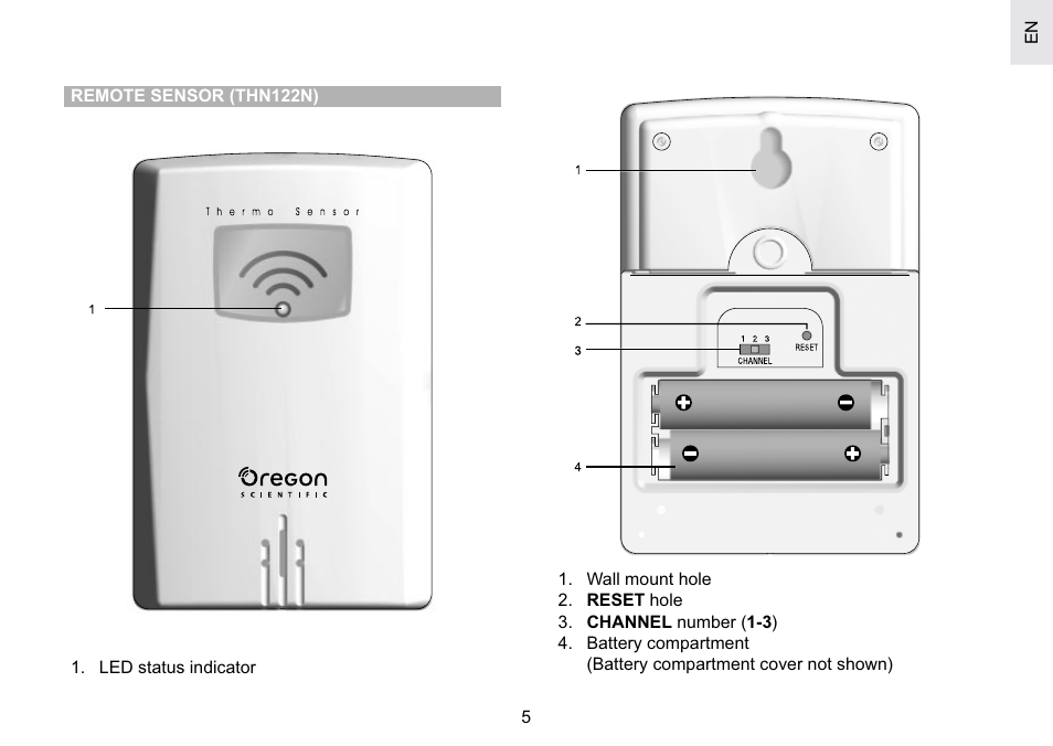 Oregon Scientific Atomic Projection Clock with Weather Forecast BAR623PA User Manual | Page 5 / 21