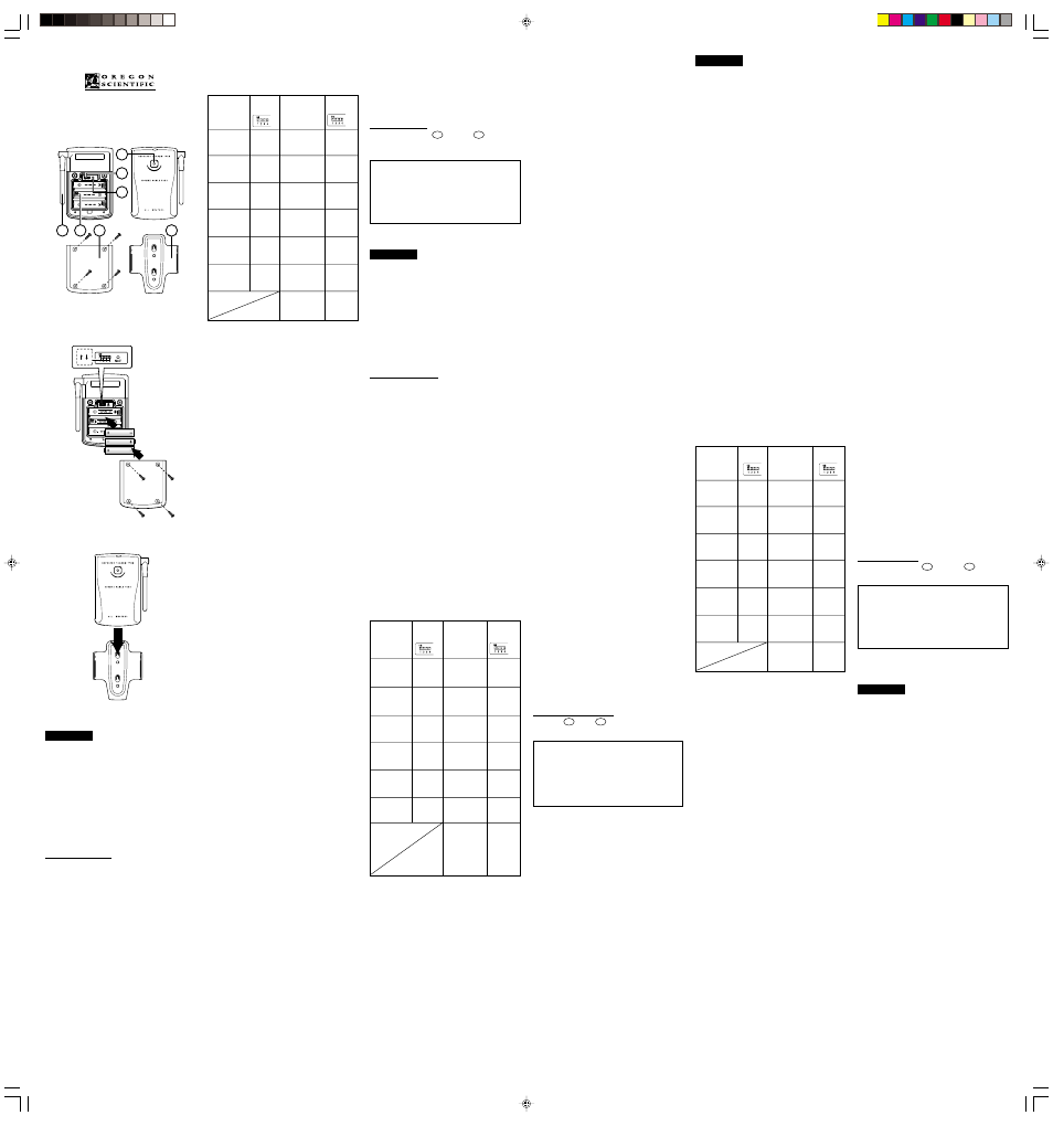 Oregon Scientific RT918 User Manual | 2 pages