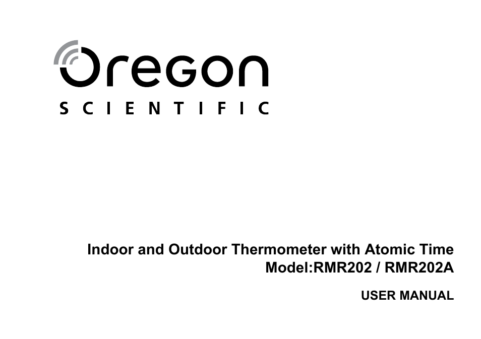 Oregon Scientific RMR202A User Manual | 58 pages