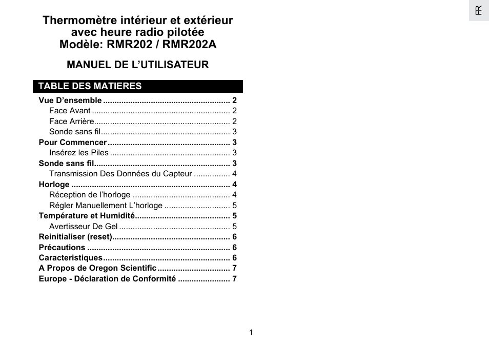 Oregon Scientific RMR202A User Manual | Page 23 / 58