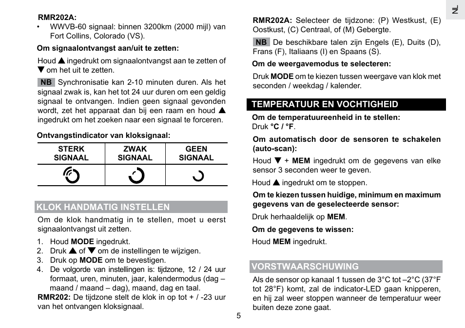 Oregon Scientific RMR202A User Manual | Page 41 / 58