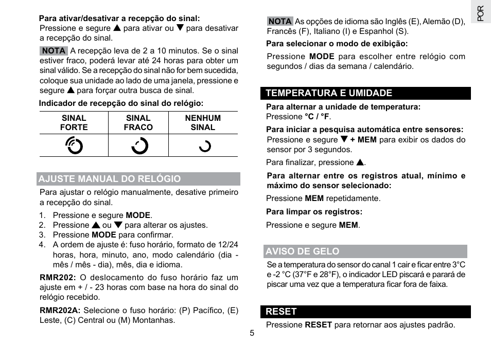 Oregon Scientific RMR202A User Manual | Page 48 / 58