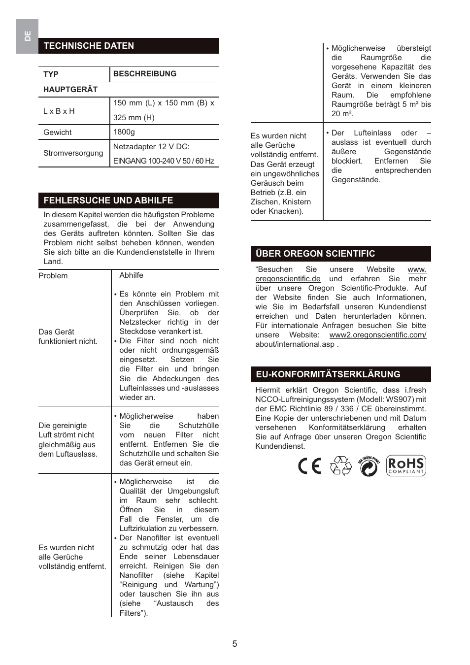 Oregon Scientific i.fresh WS907 User Manual | Page 32 / 77