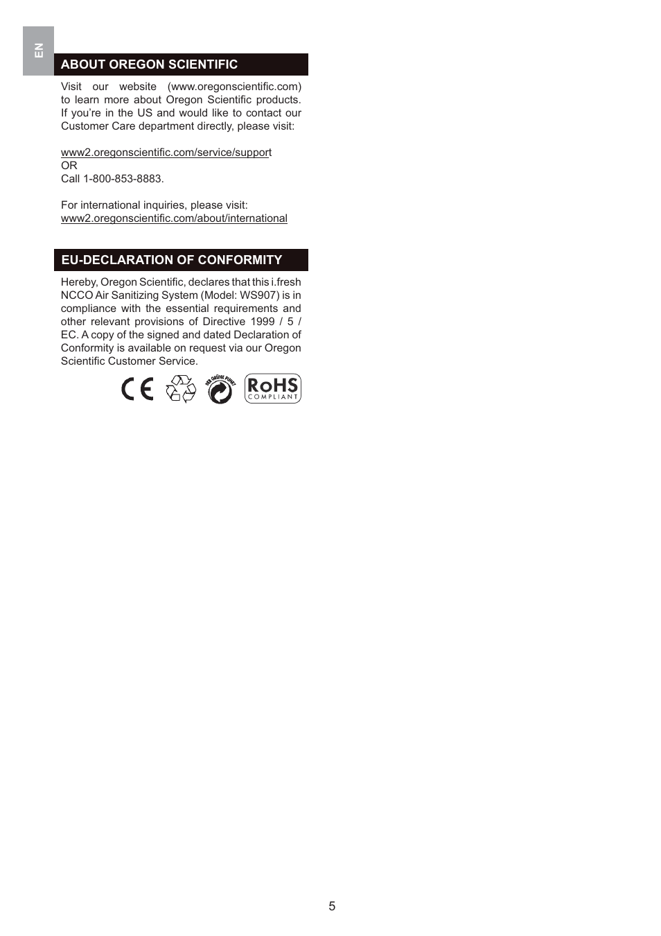 Oregon Scientific i.fresh WS907 User Manual | Page 8 / 77
