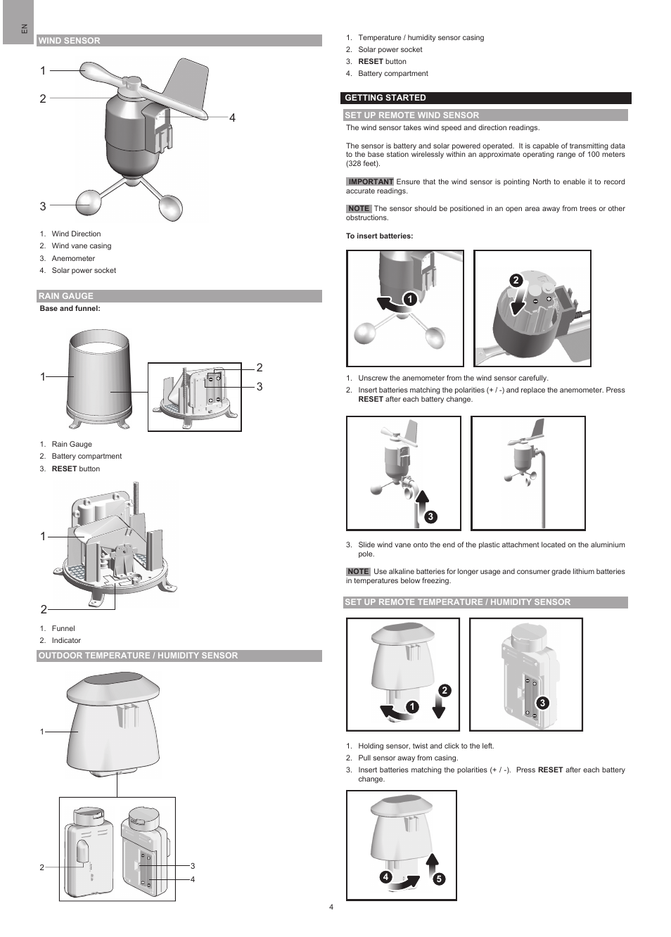 Oregon Scientific WMR200 User Manual | Page 4 / 11