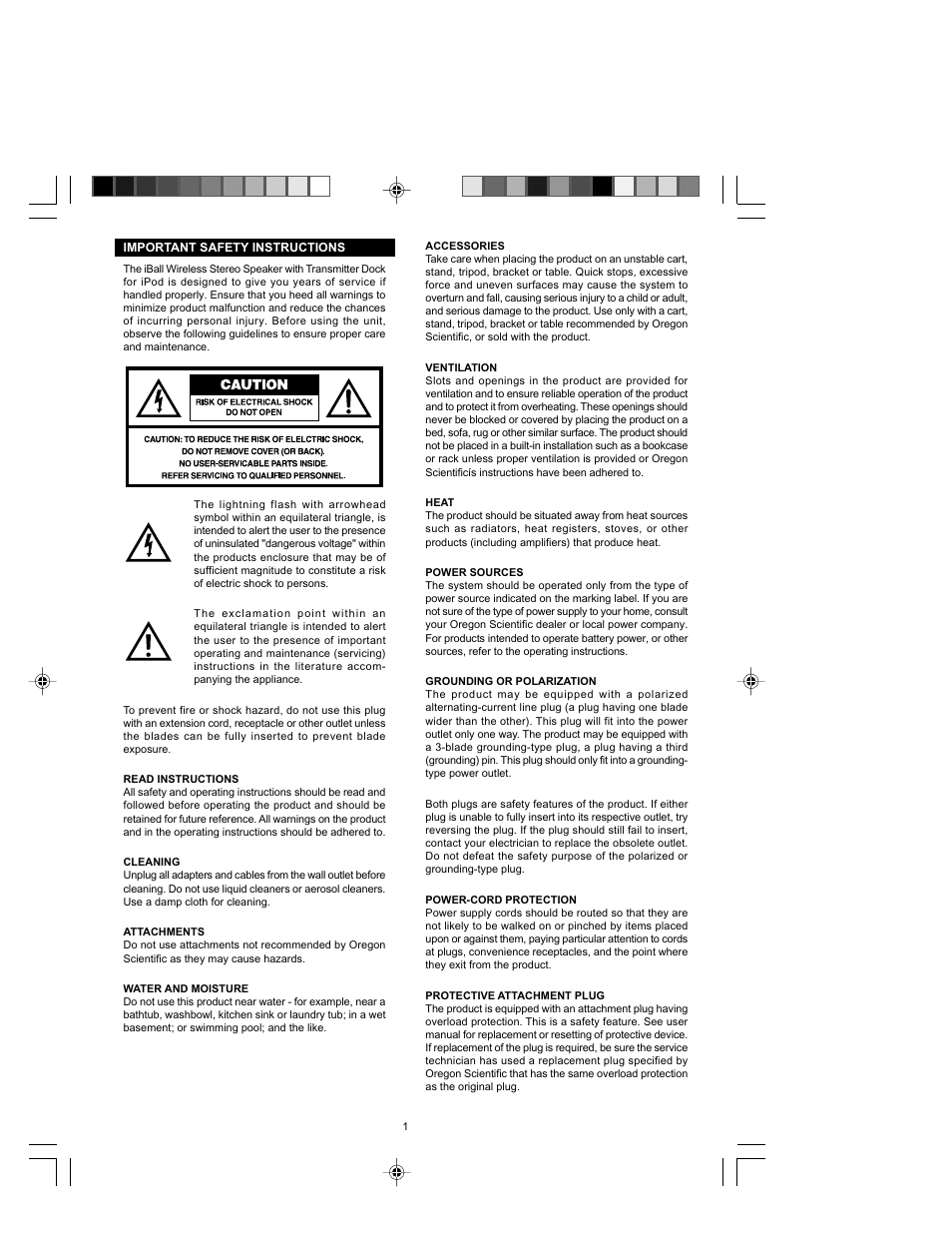 Oregon Scientific IB368 User Manual | 18 pages