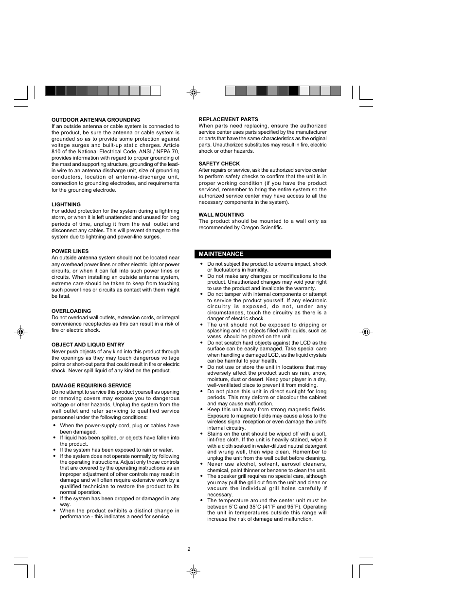 Oregon Scientific IB368 User Manual | Page 2 / 18