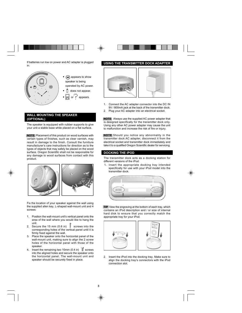 Oregon Scientific IB368 User Manual | Page 8 / 18