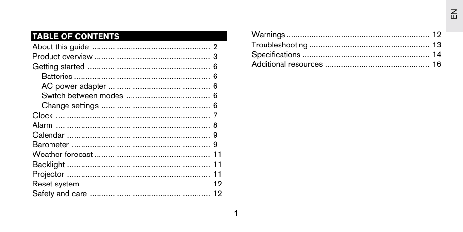 Oregon Scientific S+ARCK PS-S02/PS-S02U User Manual | Page 2 / 18