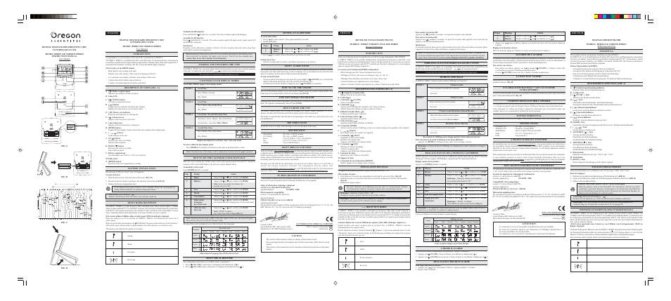 Oregon Scientific DIGITAL TRAVEL RADIO-FREQUENCY (RF) CONTROLLED CLOCK RM822 (UK VERSION RM823) User Manual | 2 pages