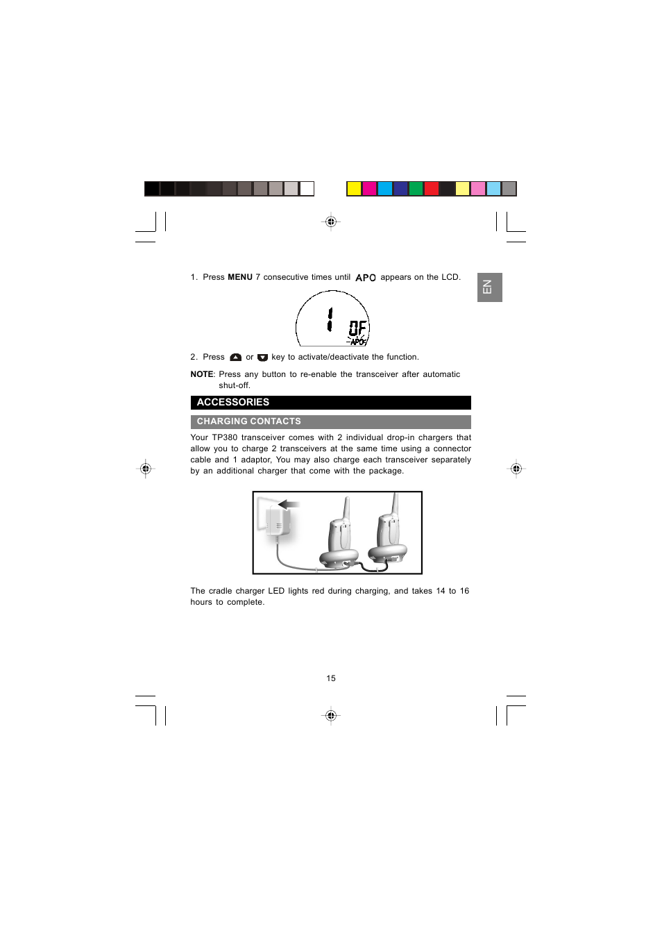 Oregon Scientific PMR RADIO TRANSCEIVER TP380 User Manual | Page 15 / 20