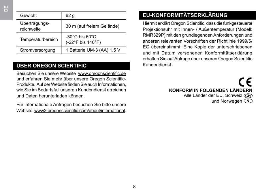 Oregon Scientific RMR329P User Manual | Page 24 / 65
