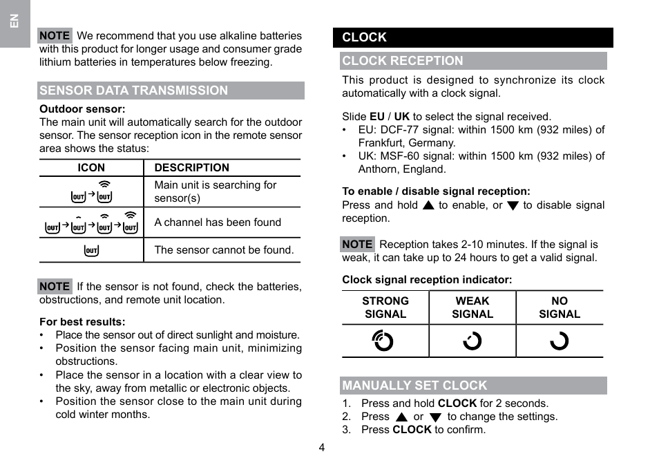 Oregon Scientific RMR329P User Manual | Page 5 / 65