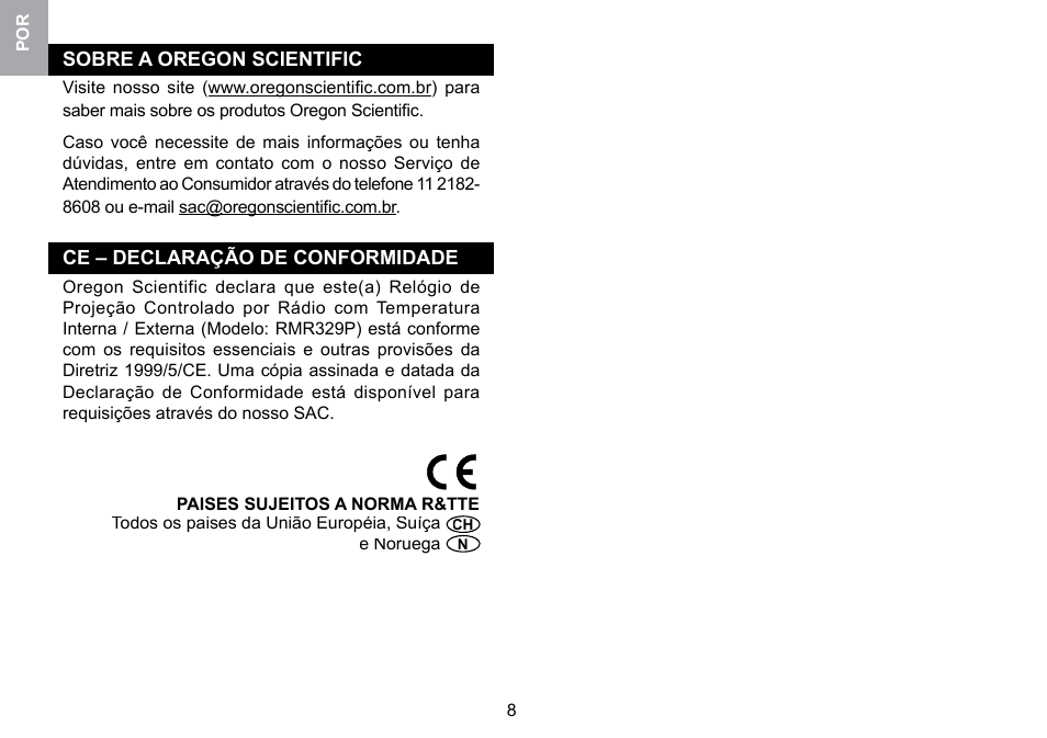Oregon Scientific RMR329P User Manual | Page 56 / 65