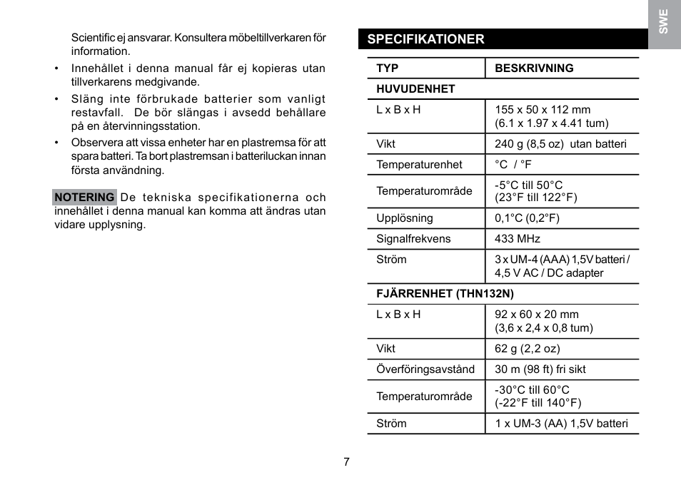 Oregon Scientific RMR329P User Manual | Page 63 / 65