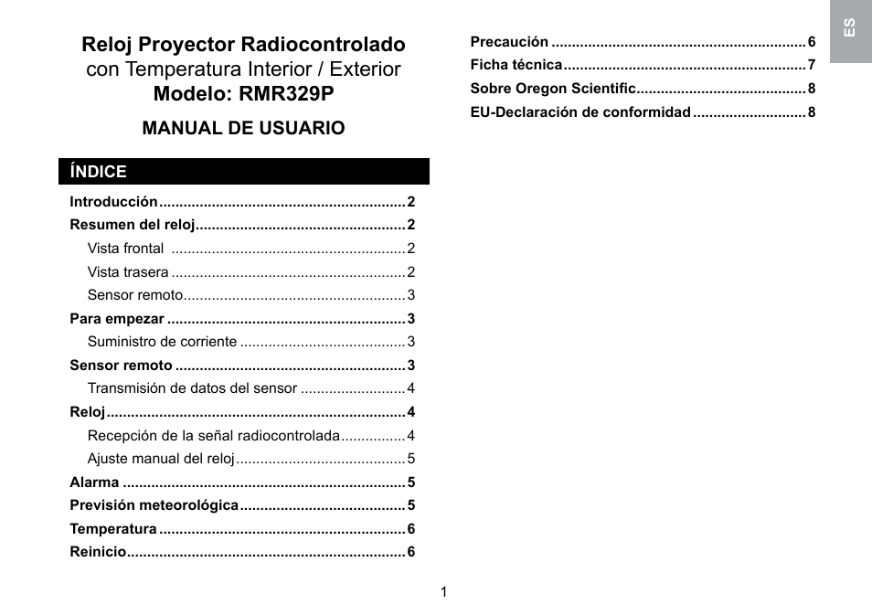 Oregon Scientific RMR329P User Manual | Page 9 / 65