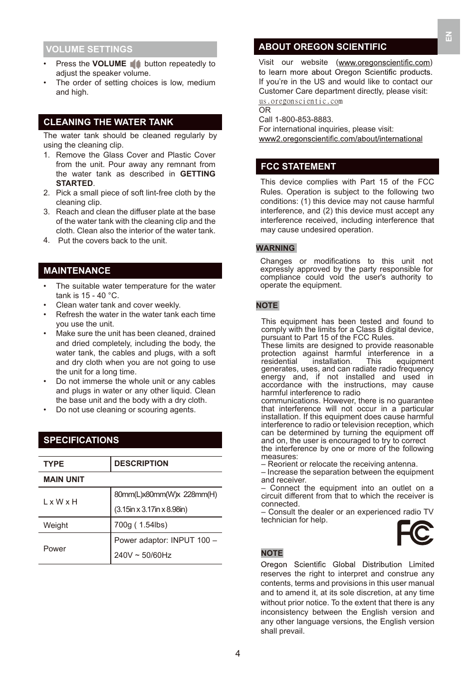 Oregon Scientific Roma Iffuser WS909 User Manual | Page 6 / 7