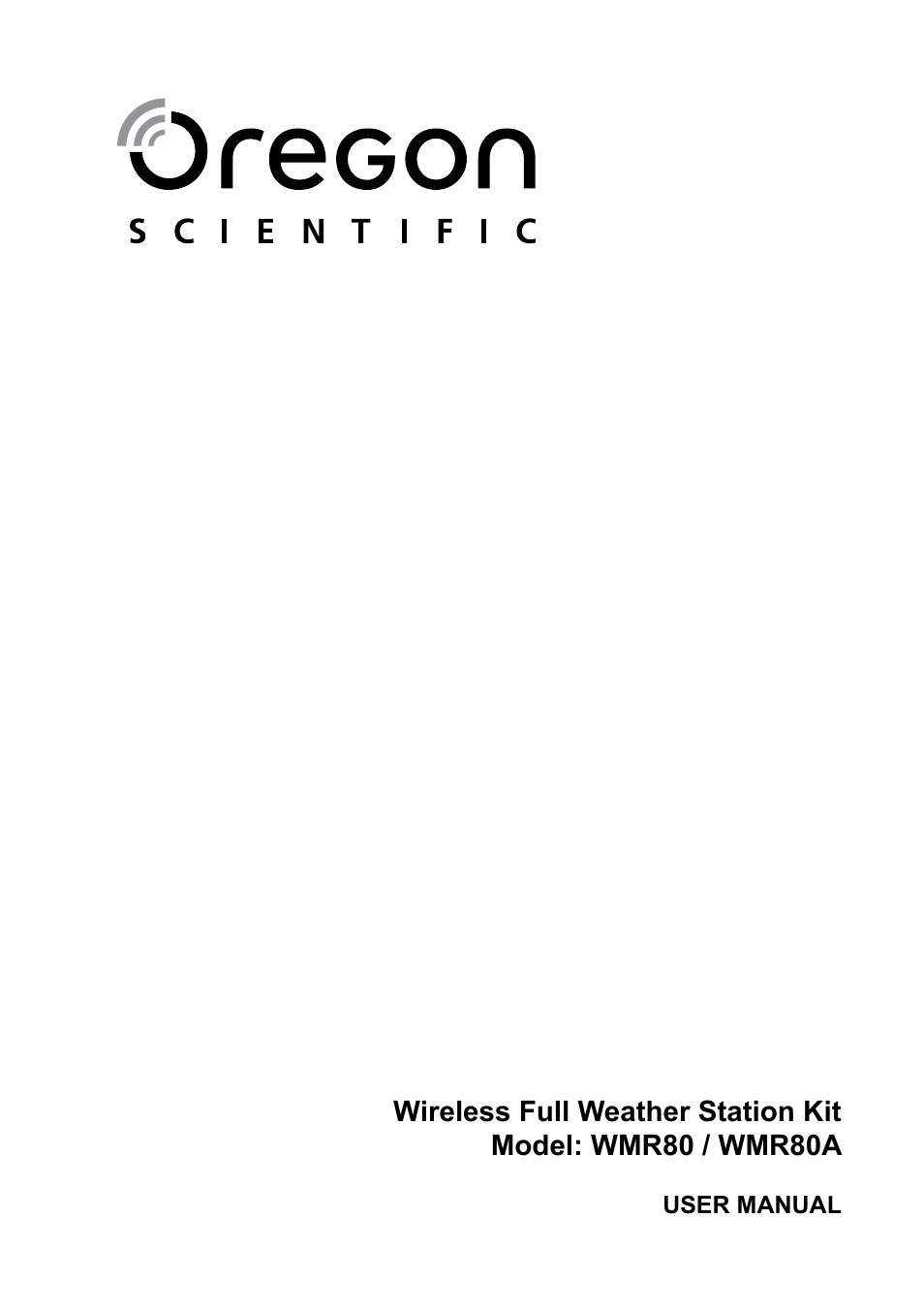 Oregon Scientific WMR80 User Manual | 88 pages