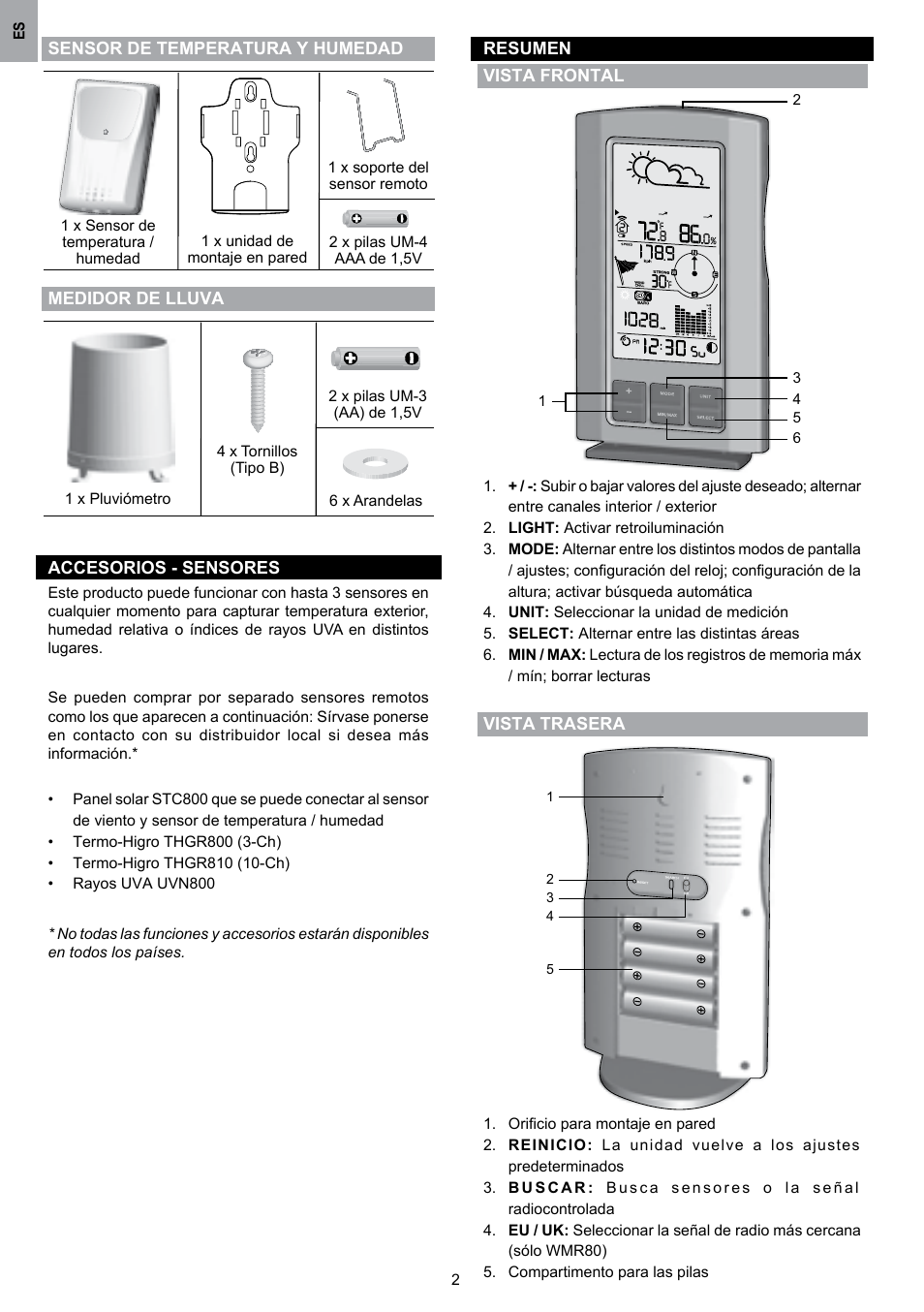 Oregon Scientific WMR80 User Manual | Page 14 / 88