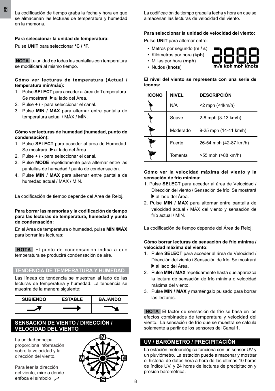 Oregon Scientific WMR80 User Manual | Page 20 / 88