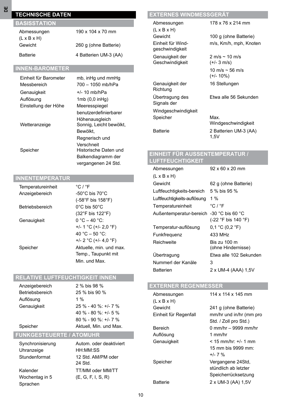 Oregon Scientific WMR80 User Manual | Page 33 / 88