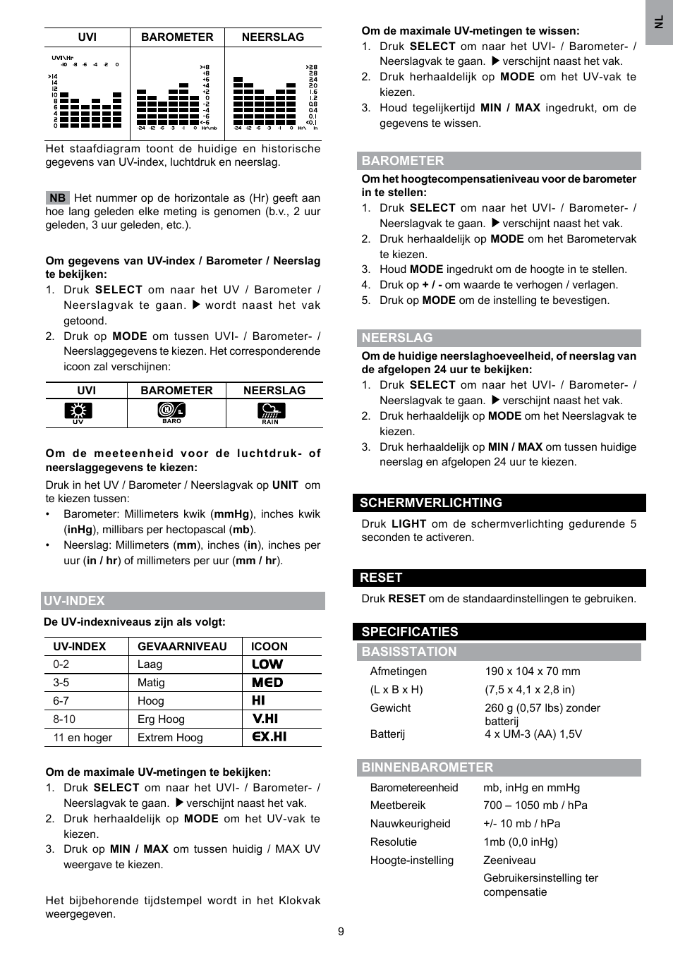 Oregon Scientific WMR80 User Manual | Page 65 / 88