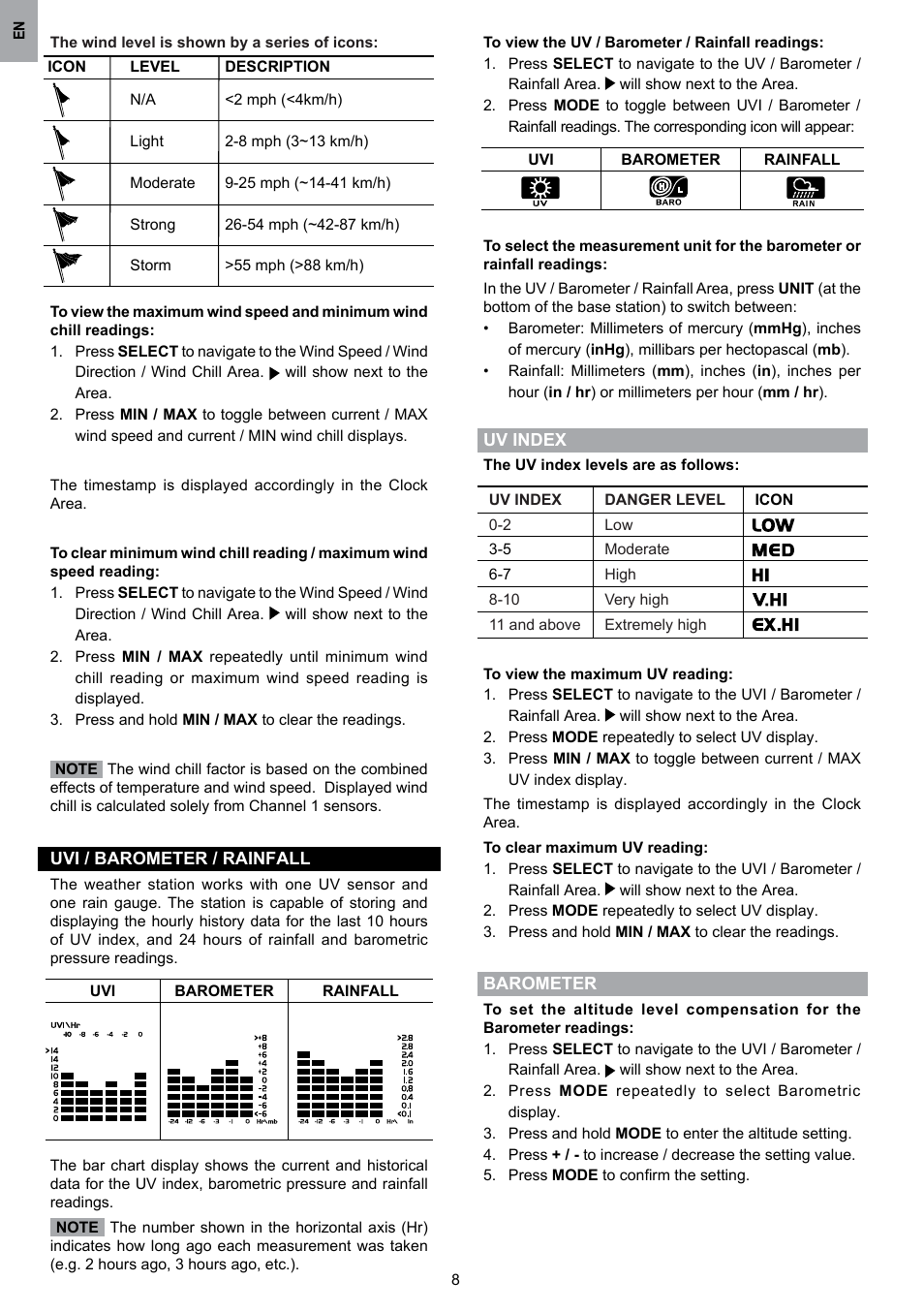 Oregon Scientific WMR80 User Manual | Page 9 / 88