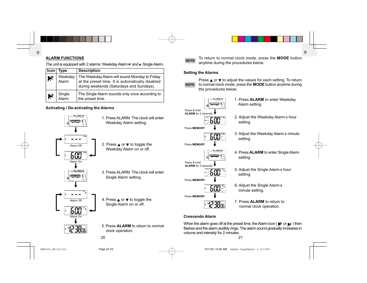 Oregon Scientific Orgin Scientific In-Out Thermometer EMR898A User Manual | Page 12 / 14