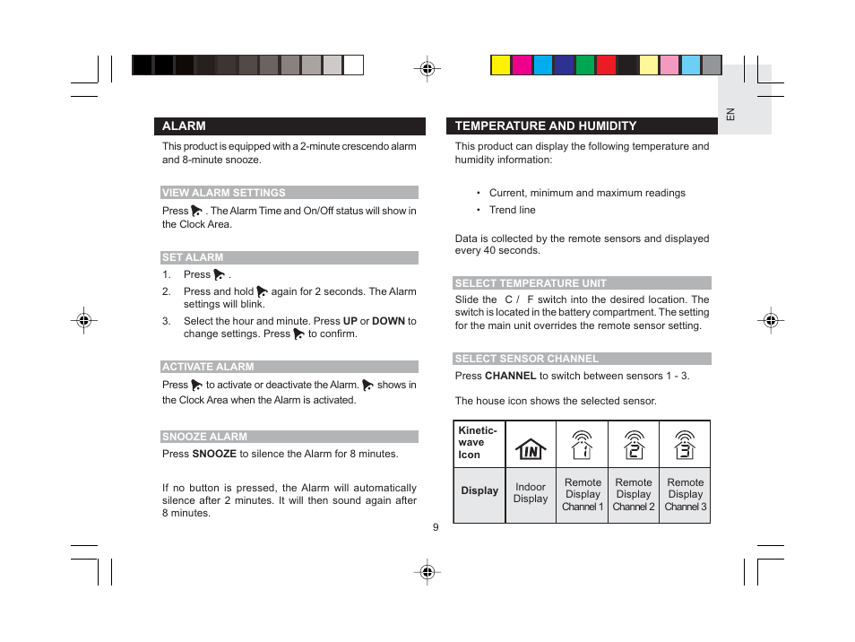 Oregon Scientific RMR612HGA User Manual | Page 10 / 16