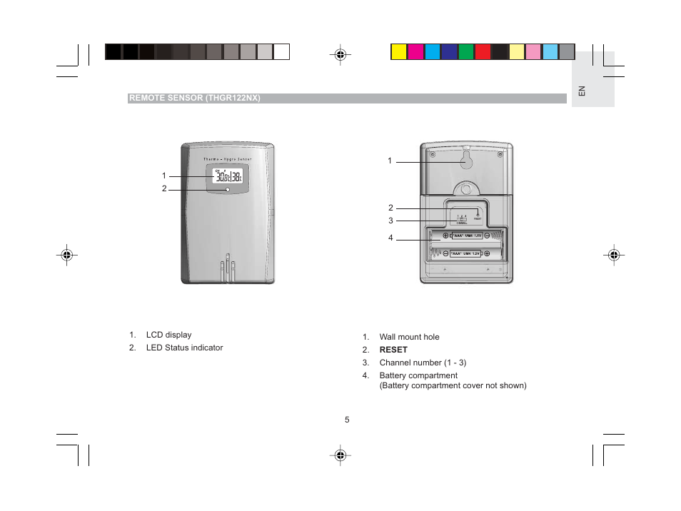 Oregon Scientific RMR612HGA User Manual | Page 6 / 16