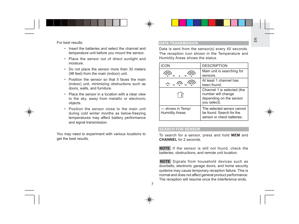 Oregon Scientific RMR612HGA User Manual | Page 8 / 16