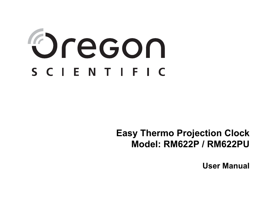 Oregon Scientific Easy Thermo Projection Clock RM622P User Manual | Page 13 / 13