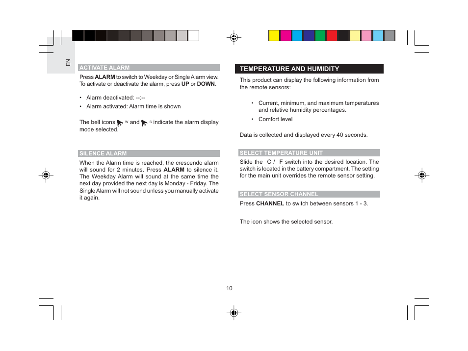 Oregon Scientific RMR613HGA User Manual | Page 11 / 17