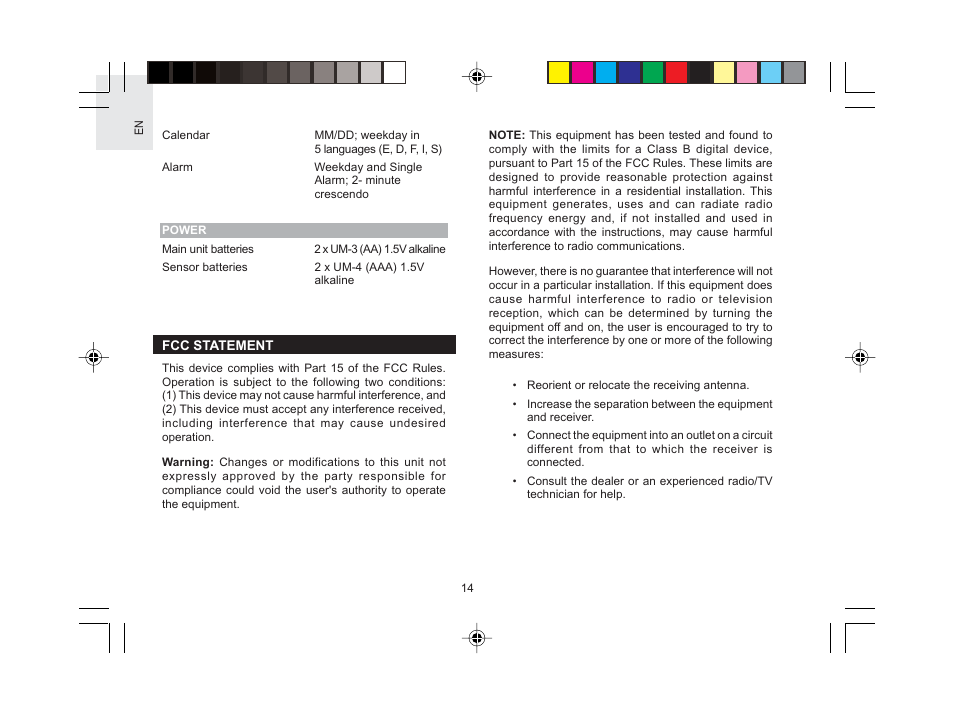 Oregon Scientific RMR613HGA User Manual | Page 15 / 17