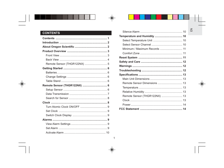 Oregon Scientific RMR613HGA User Manual | Page 2 / 17