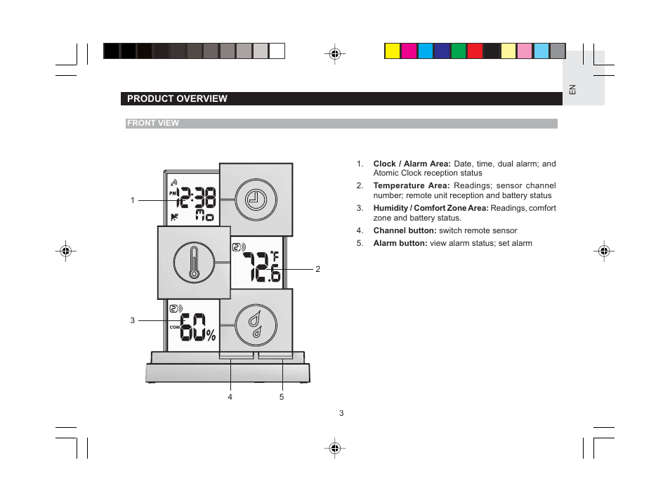 Oregon Scientific RMR613HGA User Manual | Page 4 / 17