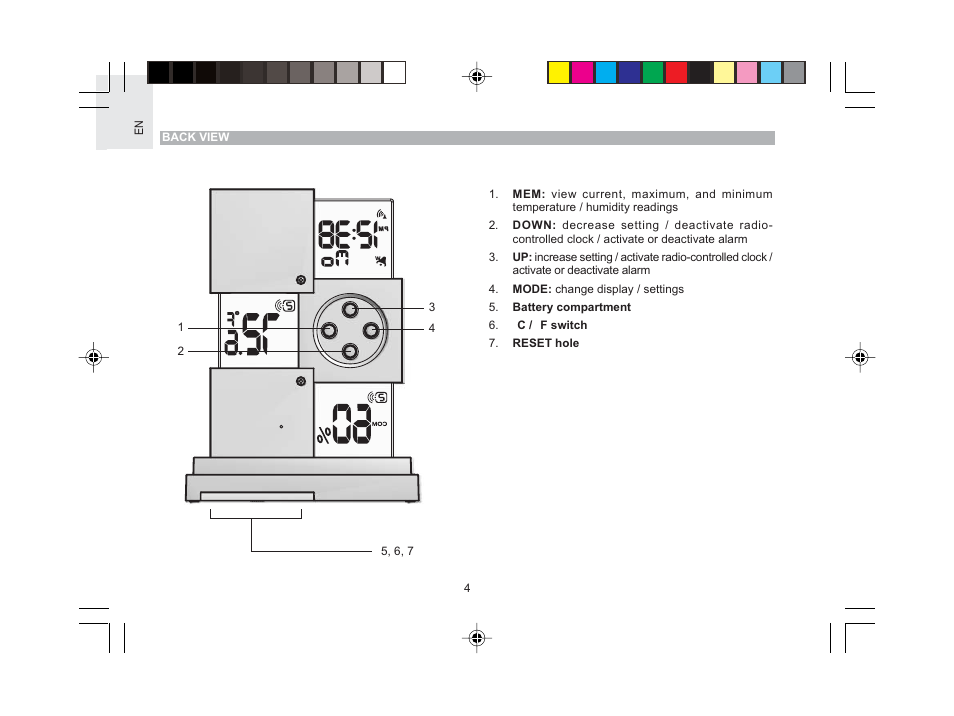 Oregon Scientific RMR613HGA User Manual | Page 5 / 17