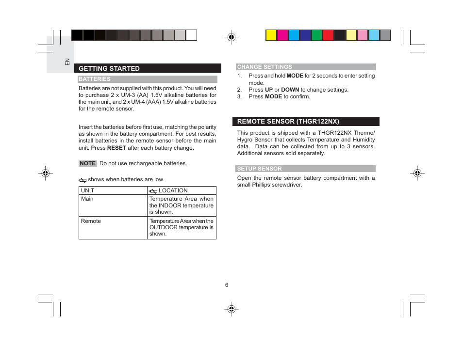 Oregon Scientific RMR613HGA User Manual | Page 7 / 17
