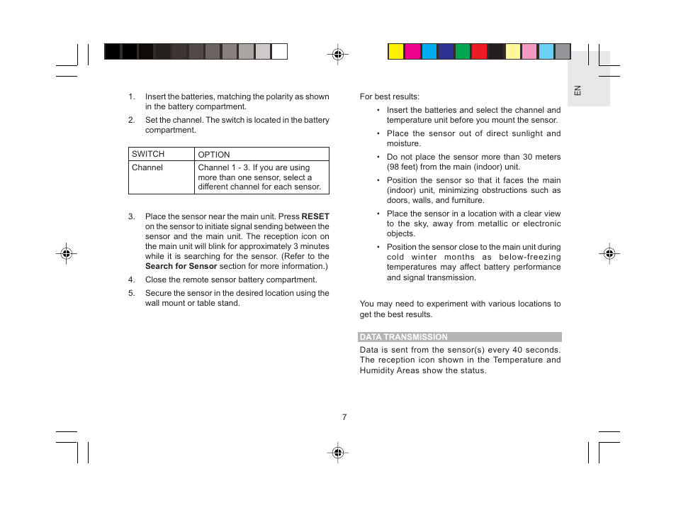 Oregon Scientific RMR613HGA User Manual | Page 8 / 17