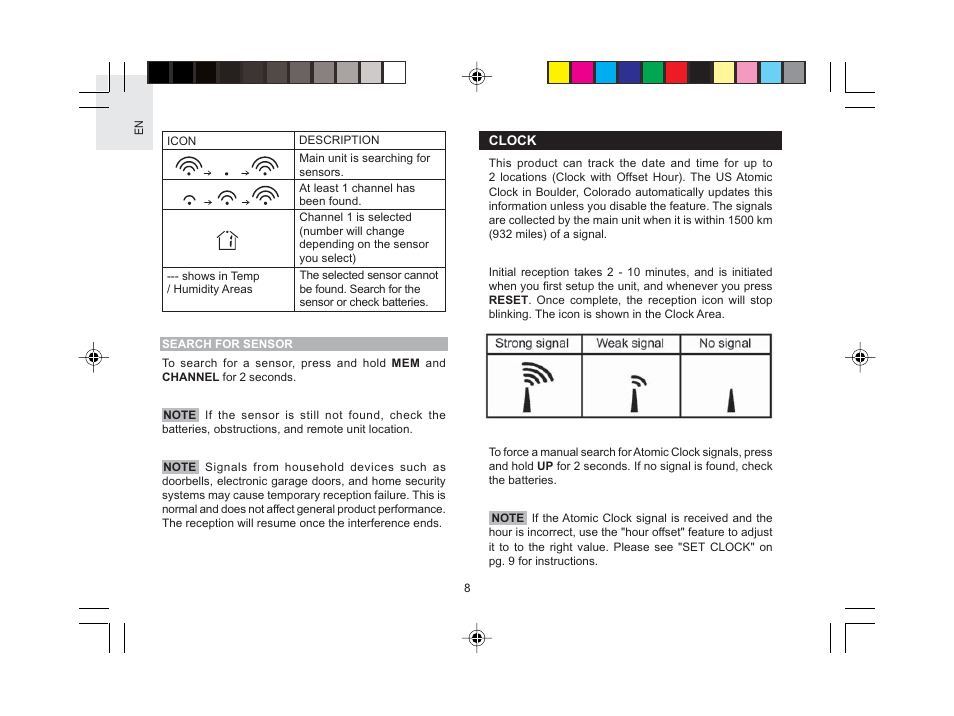 Oregon Scientific RMR613HGA User Manual | Page 9 / 17