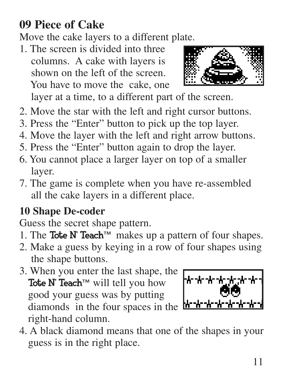 09 piece of cake | Oregon Scientific Electronic Learning Aid Tote N' Teach User Manual | Page 12 / 19