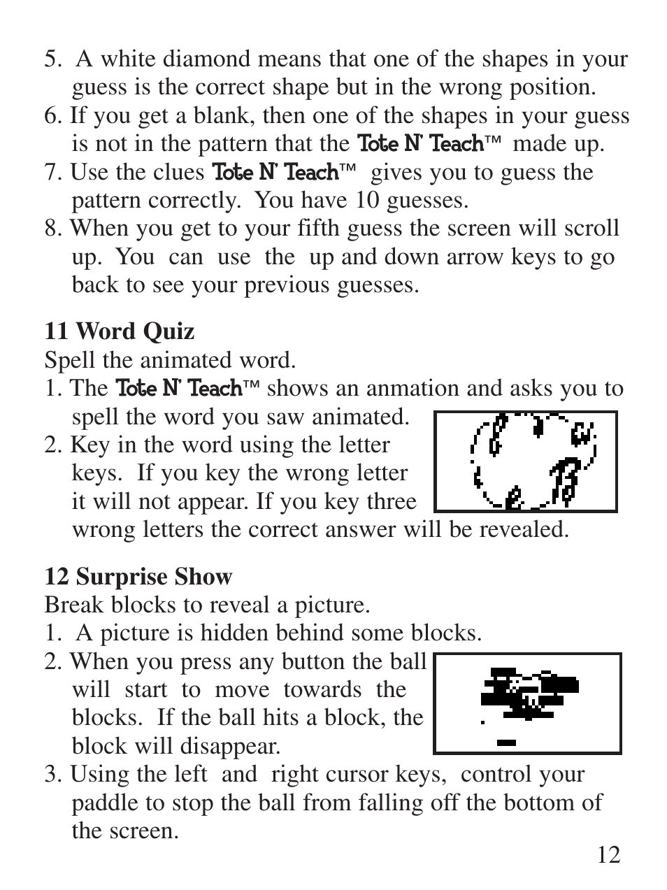 Oregon Scientific Electronic Learning Aid Tote N' Teach User Manual | Page 13 / 19