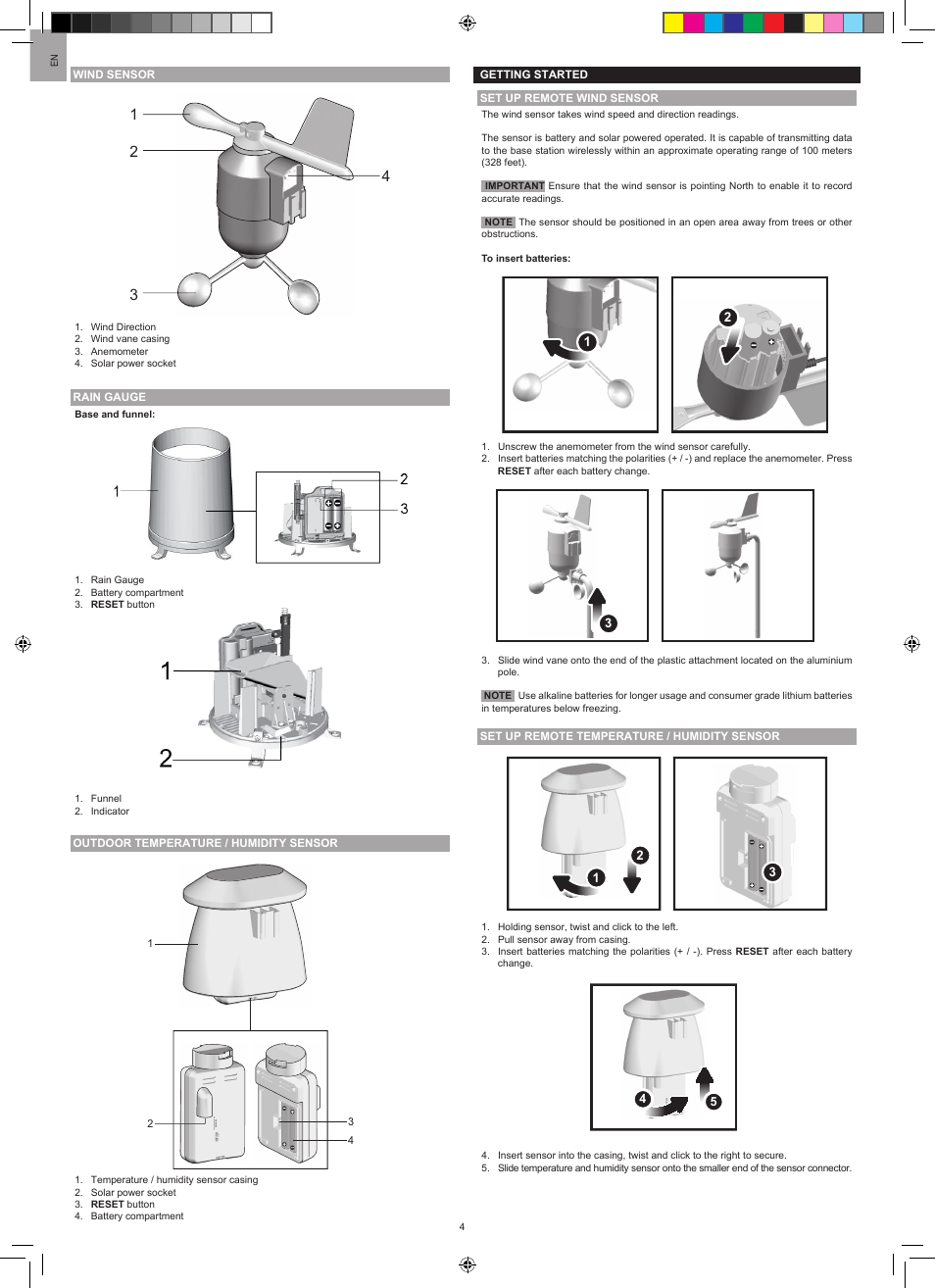 Oregon Scientific WMR200A User Manual | Page 4 / 11