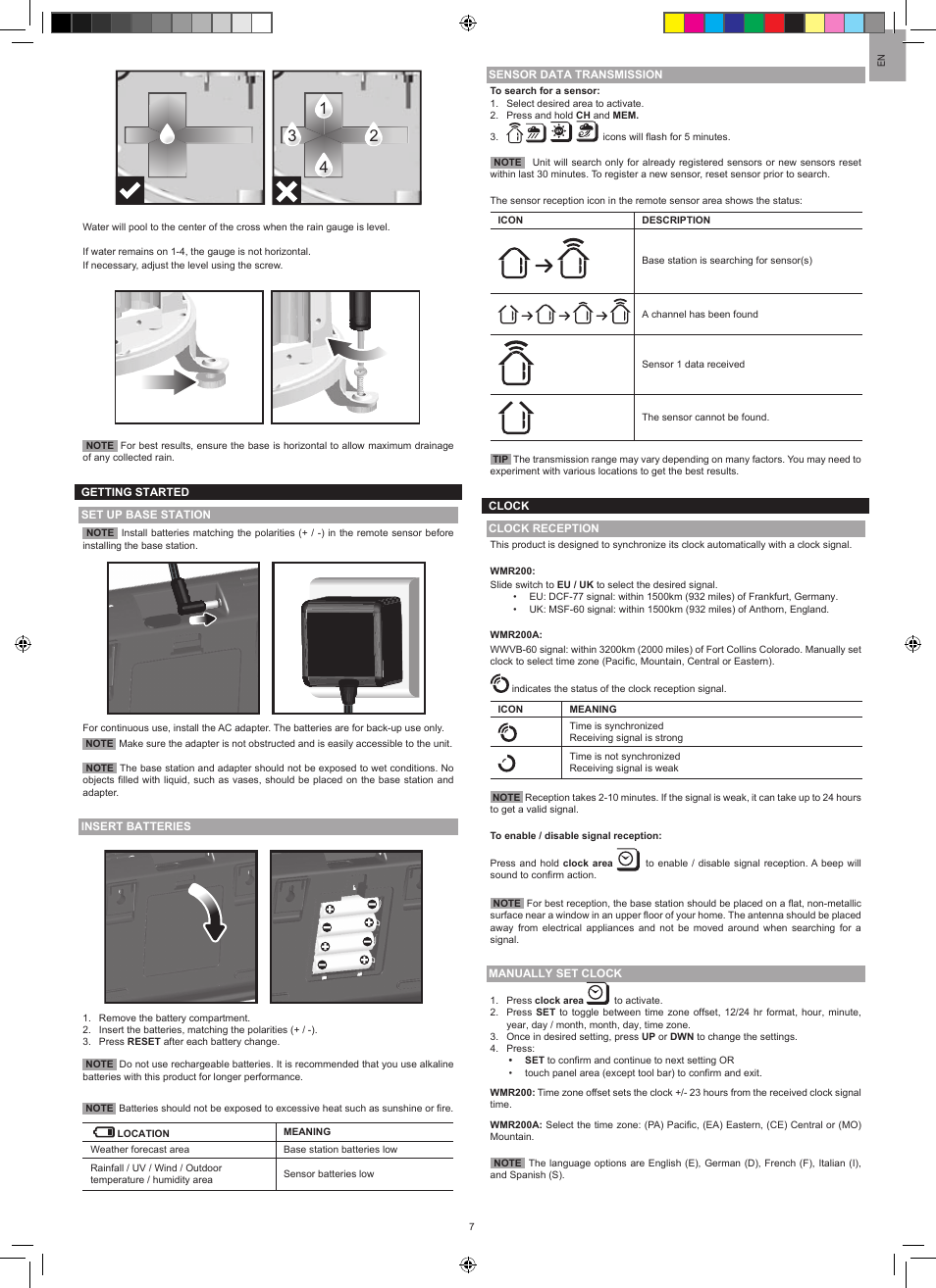 Oregon Scientific WMR200A User Manual | Page 7 / 11