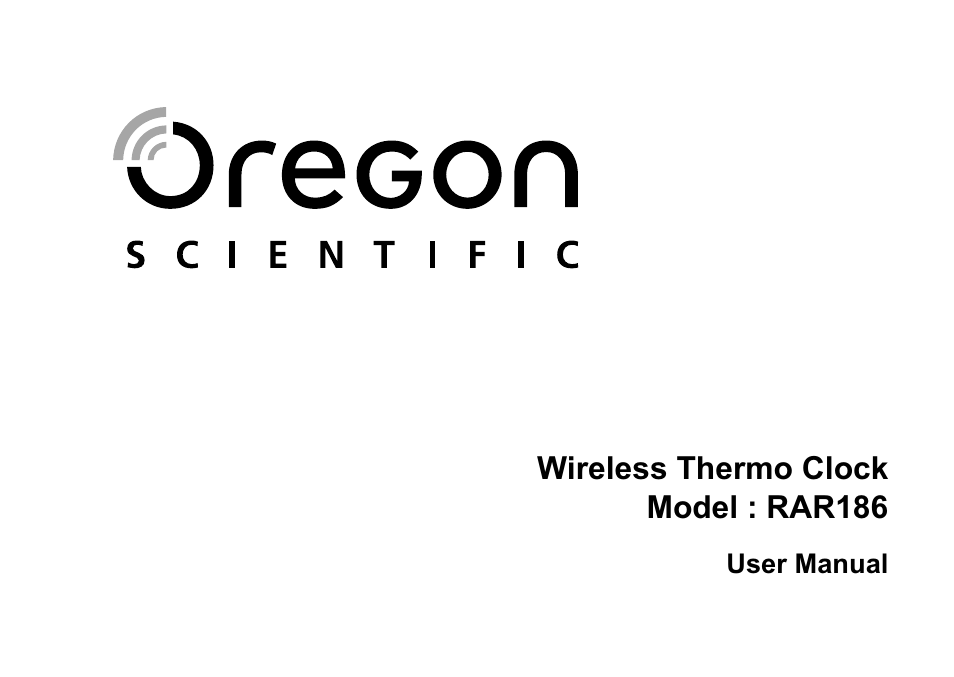 Wireless thermo clock model : rar186 | Oregon Scientific RAR186 User Manual | Page 14 / 15