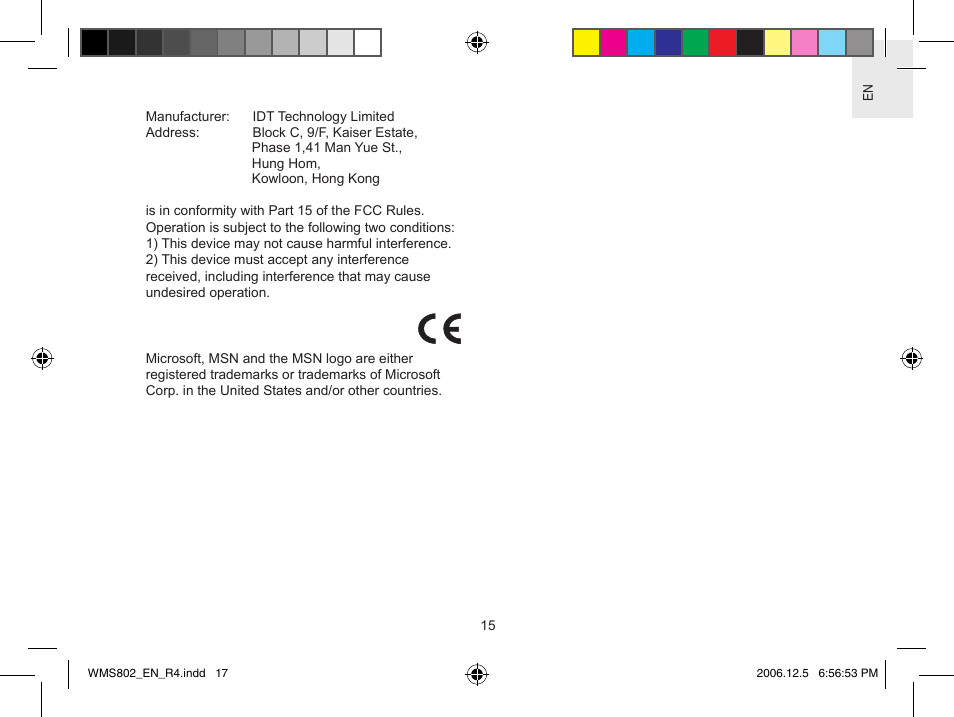 Oregon Scientific WeatherNow Dynamic 4-Day Forecaster WMS802 User Manual | Page 17 / 18